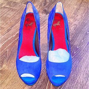 NIB- Circus By Sam Edelman Tatiana Blue Suede High Heels/Stiletto’s Size 9.5
